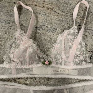 For Love and Lemons Lace Flower Lingerie Set